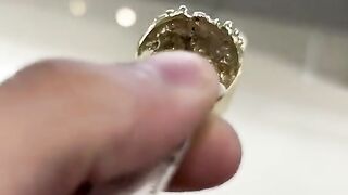 Solid Gold Unisex Nugget Ring