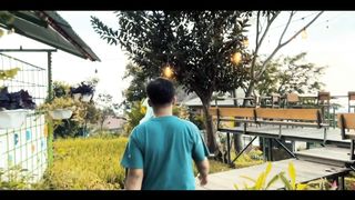 Man Walking Alone On Cinematic Video