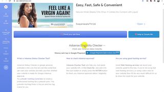 How To Use Adsense Eligibility Checker for Before Apply Google Adsense Approval Extra Web Tricks 2