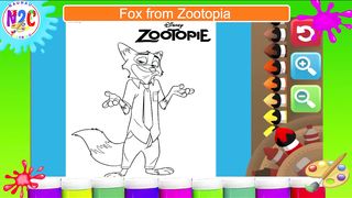 Coloring Fox from Zootopia