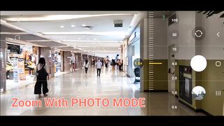 zoom comparison with photo mode and video mode