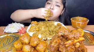 MUKBANG SPICY MUTTON CURRY ???? SPICY CHICKEN CURRY WITH RICE