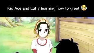 funny ace and luffy child moment