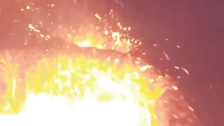 Drone Footage Over a Volcano #amazing