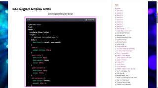 auto blogspot template script
