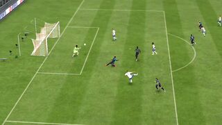 Goal action from a Kylian Mbappe