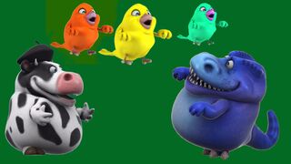 Dinosaur -Cow -Bird- Dance -Green Screen Best HD Cartoon Green Screen Video.