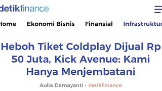 War Tiket  Cold Play Harga 50juta