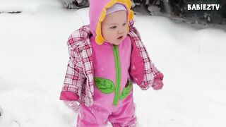 Cute Babies Playing in the Snow First Time Compilation
