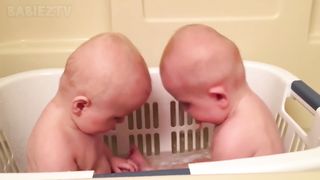 Cute TWIN Babies Share Pacifier - Funny Baby Videos