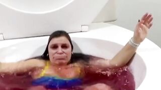 Giant-Toilet swimming pool Funny video