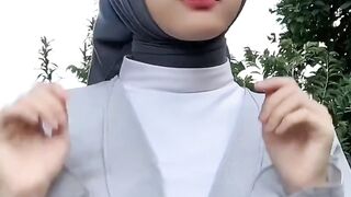 the hijab girl is very beautiful
