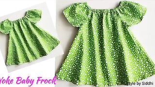 Cutting and stitching baby frok