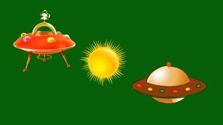 Alien Vehicle -Alien Space Ship - Sun-Green Screen Best HD Alien Ship Green Screen Video.