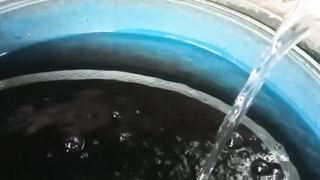 clear water in the barrel