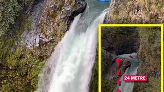 jump from a waterfall as high as 24 meters