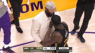 LeBron James & Steph Curry share a moment after Warriors-Lakers ????