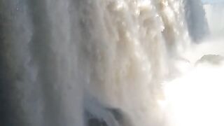 The power of nature in the sound of a waterfall