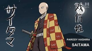 Kimetsu no Yaiba Parody And One Punch Man - Saitama vs Akaza, Doma, Kokushibo and Muzan