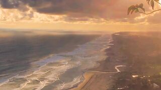 sunset on Indonesian beach