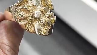 Real Gold Boss Level Nugget Ring