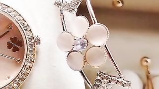Beautiful watch with jewelry