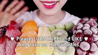 ASMR FROZEN FRUITS 얼린과일 STRAWBERRY, GRAPE, KIWI, PINEAPPLE, BLACKBERRY etc. EATING SOUNDS MUKBANG 먹방