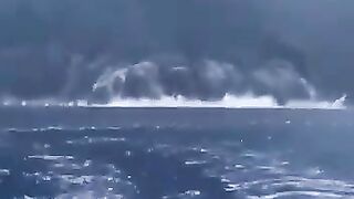 Terrifying footage of a group trying to escape incoming ash ????