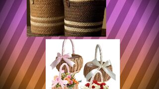 handycrafts pretty flower basket