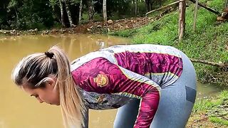 Fishing_Girl in river Nature