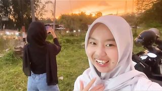 Keindahan di waktu senja