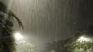 Rain at night