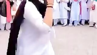 School girl beautiful dance