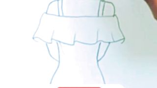 drawing of girl with beautiful dress | girl drawing | drawing