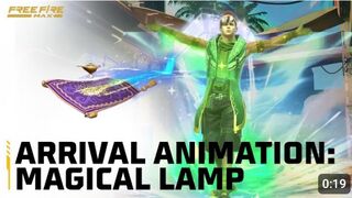 MAGICAL LAMP Arrival Animation | Emerald Storm | Garena Free Fire MAX,Aladdin bundle_Aladdin bundle