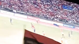 Funny delayed victory supporter football