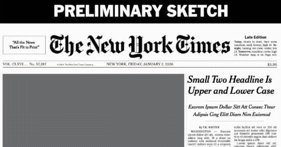 New York Times retools front page after U.S. capture of Nicolás Maduro — Static01.nyt.com