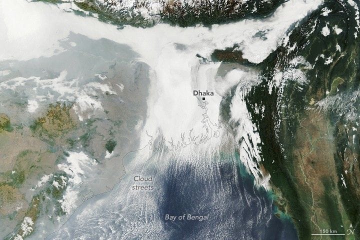 Dense fog blankets Ganges Delta during January 2026 cold wave — Assets.science.nasa.gov