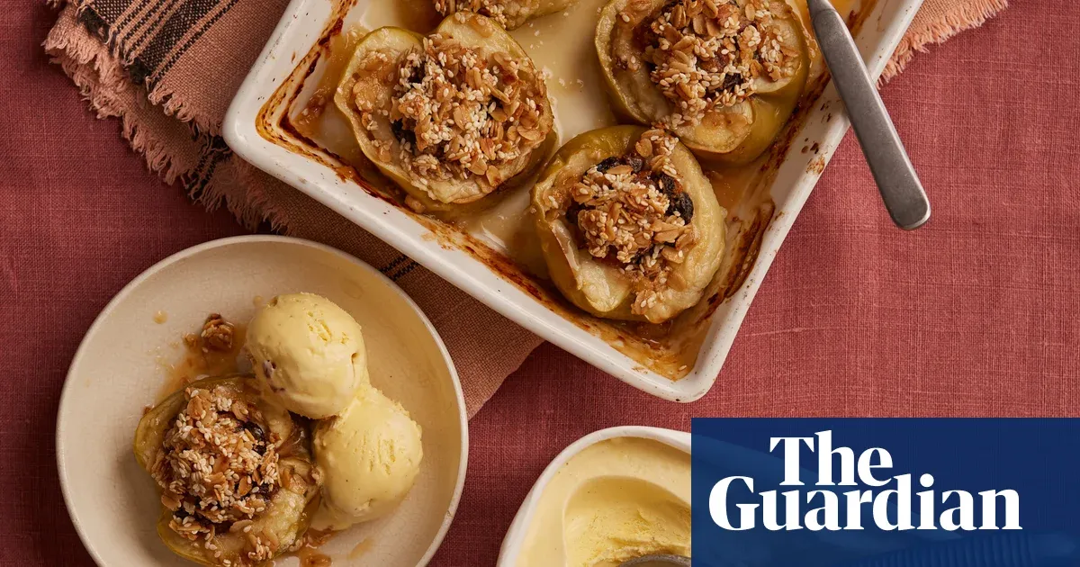 Lemon and tahini baked apples recipe from Helen Goh — I.guim.co.uk