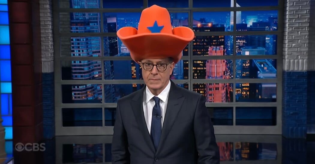 Late-night hosts mock Kristi Noem’s oversized cowboy hat during Minneapolis remarks — Static01.nyt.com