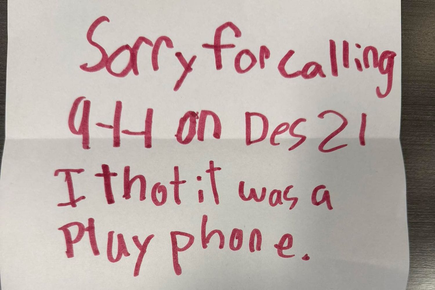 Girl sends handwritten apology to New Haven police after accidental 911 call — People.com