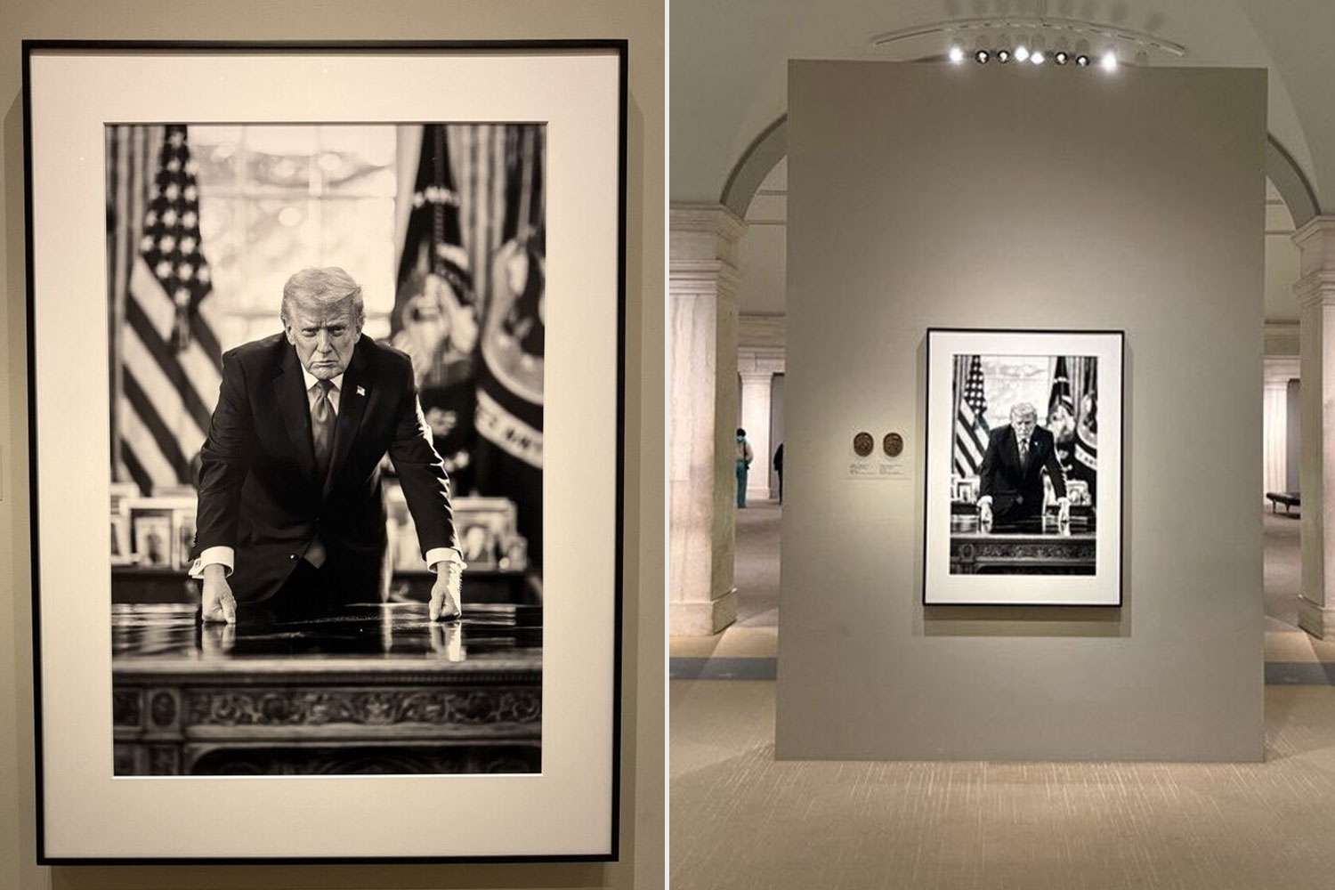 Smithsonian displays new Trump portrait with impeachment text removed — People.com