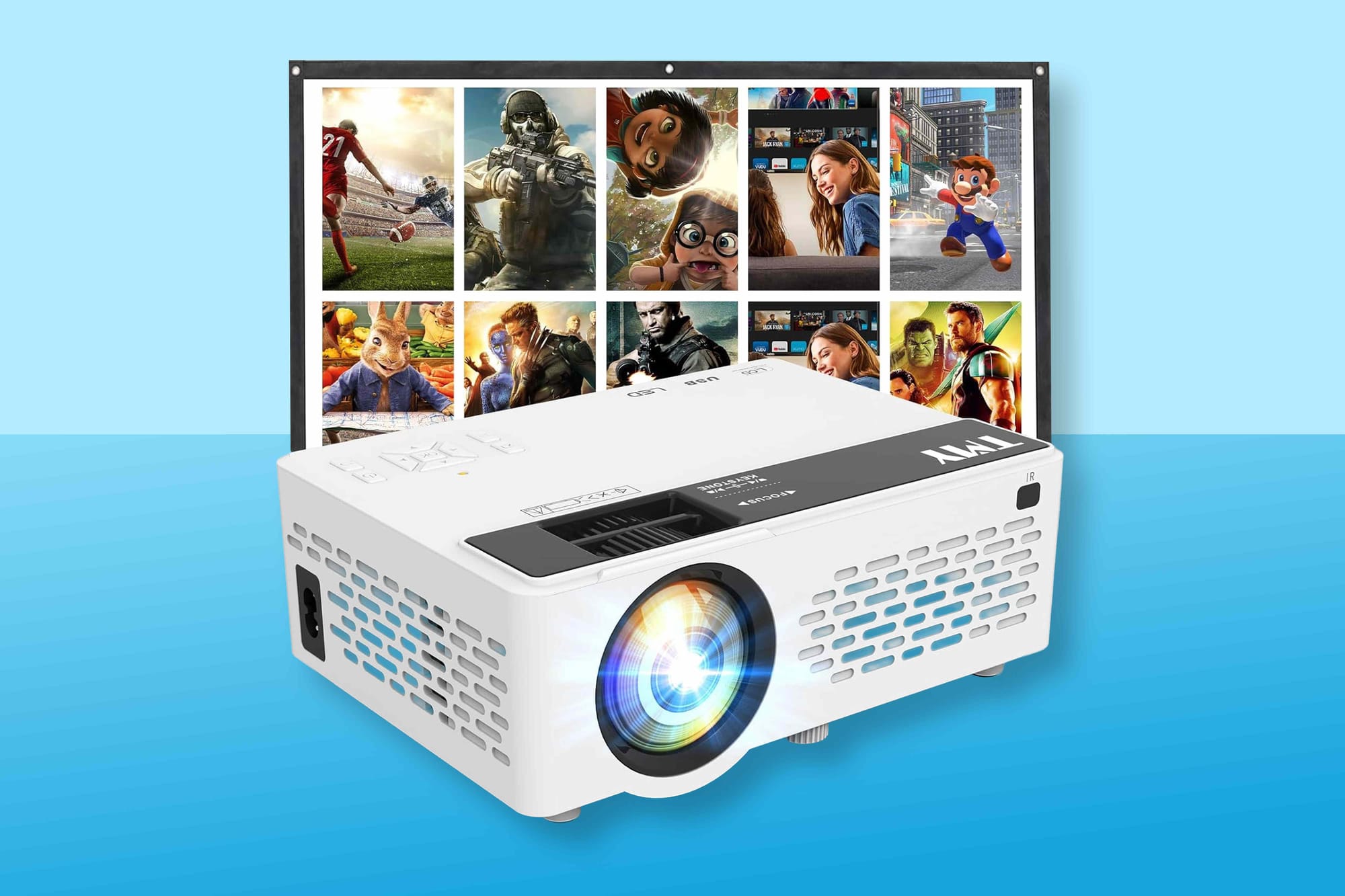 Tmy portable mini projector on sale for $46, Amazon says it can arrive by Super Bowl — People.com