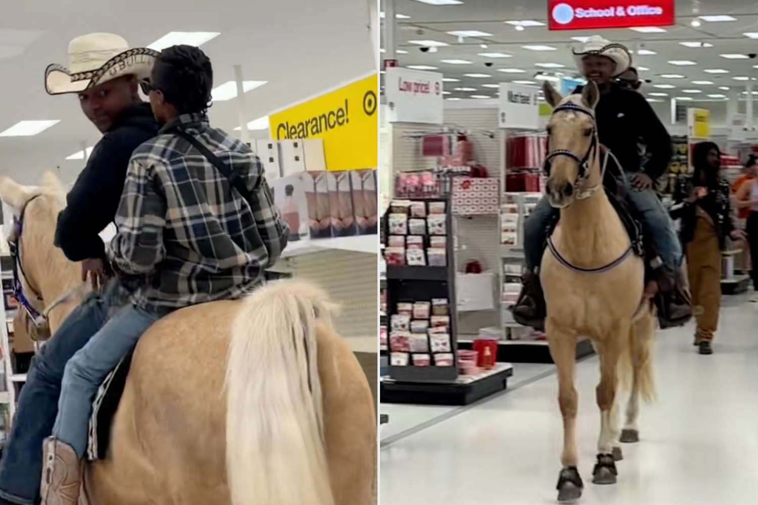 Texas man filmed riding a horse through a Target store as animal defecates — People.com
