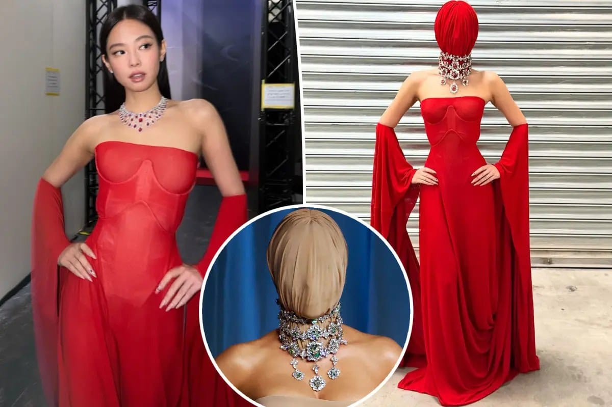 Jennie stuns in red Maison Margiela at Golden Disc Awards — Pagesix.com