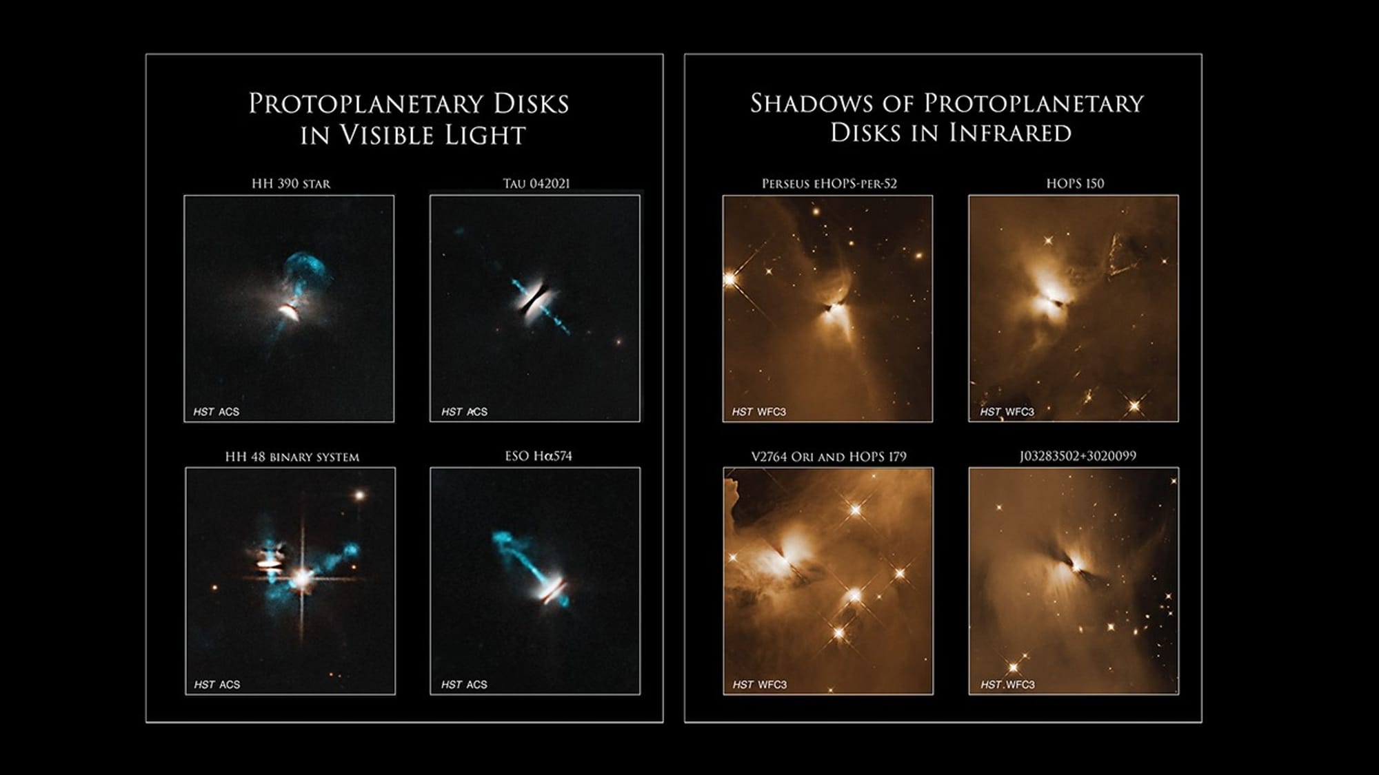 Hubble unveils images of protoplanetary disks and protostars — Assets.science.nasa.gov