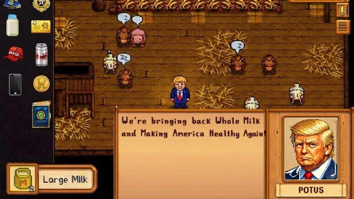 White House posts Stardew Valley–style image to promote return of whole milk — Kotaku.com