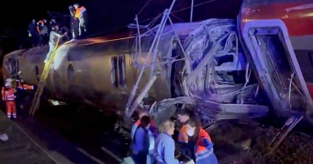 High-speed trains collide after derailment in southern Spain, at least 21 killed — Static01.nyt.com