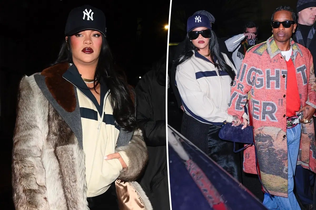 Rihanna in $3,200 YSL jacket at A$AP Rocky's SNL afterparty — Pagesix.com
