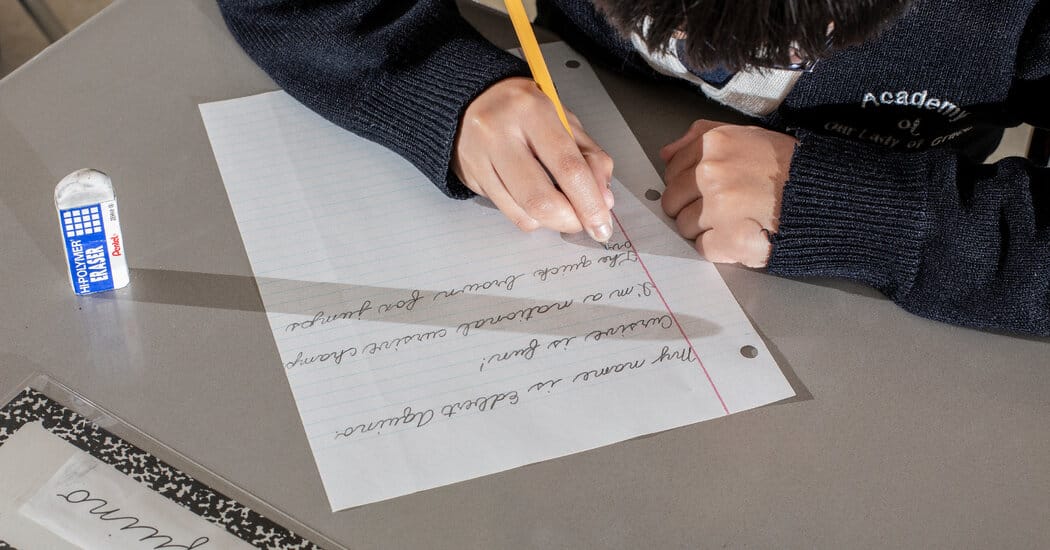 New Jersey will require cursive instruction for grades 3–5 — Static01.nyt.com